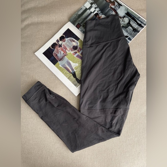 Lululemon Sheer Will High-Rise Leggings In Camo Graphite Gray Size 8 - Picture 11 of 16